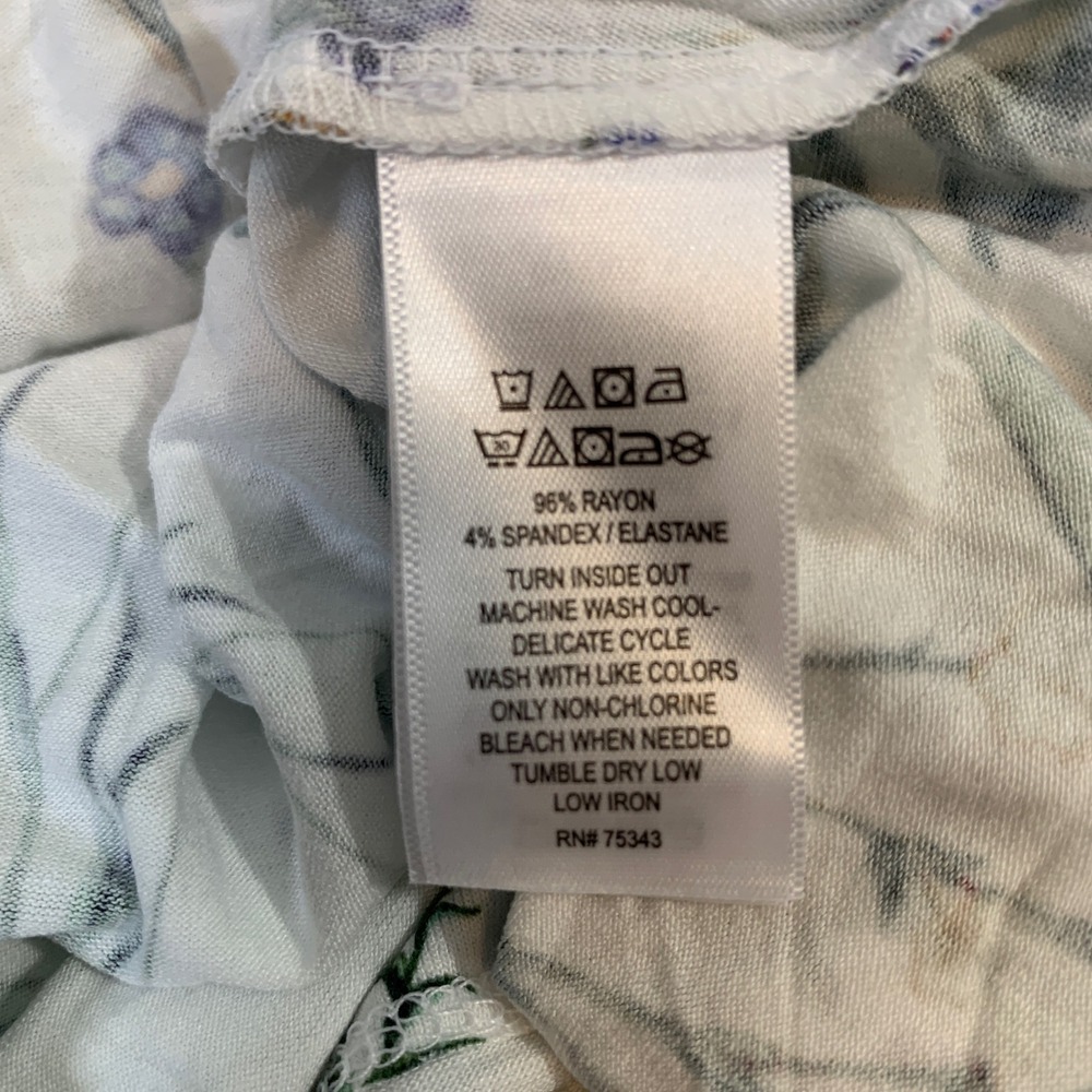 NEW Tabitha Webb Womens 3X Botanical Print Long Sleeve Boat Neck Jersey Knit Top - Picture 9 of 11